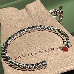 DAVID YURMAN BRACELET CABLE CUFF BANGLE Size 7 7.5 (sterling S 925)